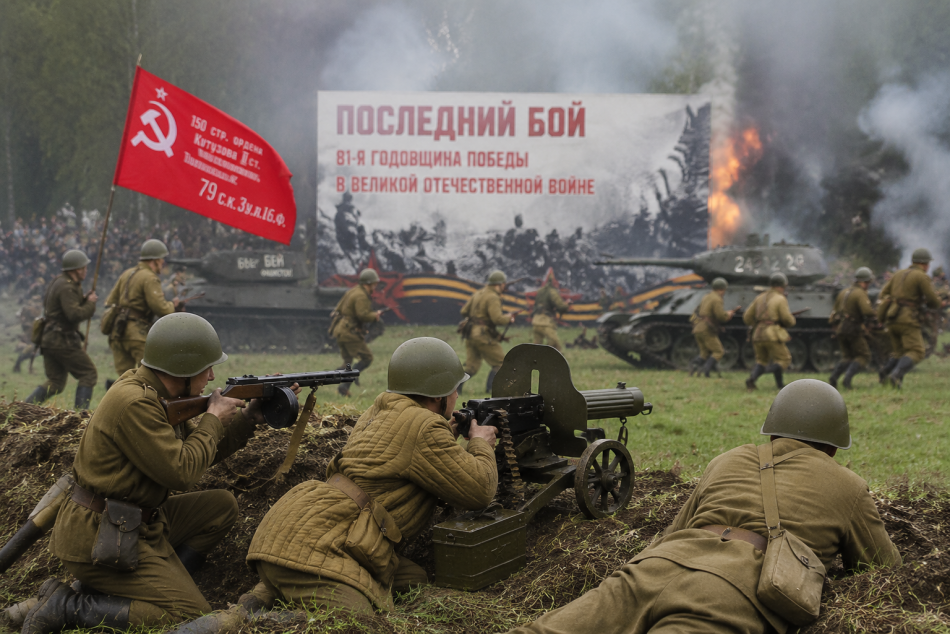 В Новоселье воссоздали штурм Берлина к 81-летию Победы